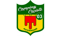 campingcariste 03 Auvergne - 10x7.5cm - Sticker/autocollant