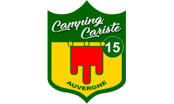 campingcariste 15 Auvergne - 15x11.2cm - Sticker/autocollant