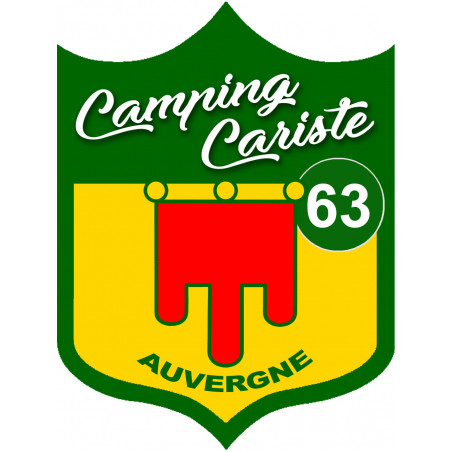 campingcariste 63 Auvergne - 20x15cm - Sticker/autocollant