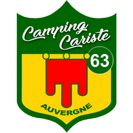 campingcariste 63 Auvergne - 10x7.2cm - Sticker/autocollant