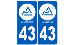 immatriculation 43 Auvergne Haute Loire - Sticker/autocollant