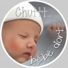 Chuttt bébé dort - 15cm - Sticker/autocollant