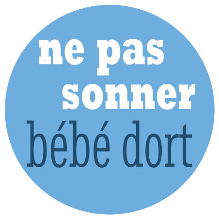 bébé dort garçon ne pas sonner - 15cm - Sticker/autocollant