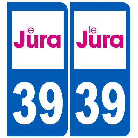 immatriculation 39 (Jura) - Sticker/autocollant