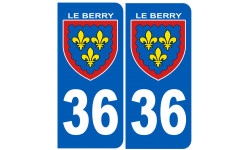 immatriculation Berry 36 (l'Indre) - Sticker/autocollant