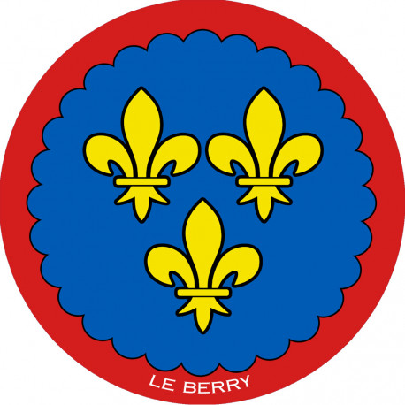 Blason du Berry - 10 cm - Sticker/autocollant