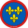 Blason du Berry - 10 cm - Sticker/autocollant