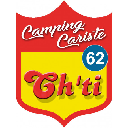 Campingcariste Ch'ti 62 - 20x15cm - Sticker/autocollant