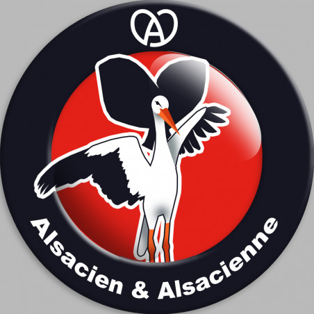 Alsacien & Alsacienne 20cm - Sticker/autocollant