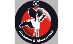 Alsacien & Alsacienne - 5cm - Sticker/autocollant