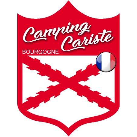 Campingcariste Bourgogne - 20x15cm - Sticker/autocollant