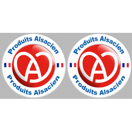 2 produits Alsacien - 10cm - Sticker/autocollant