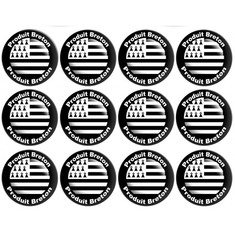 Produit drapeau breton - 12fois 5cm - Sticker/autocollant