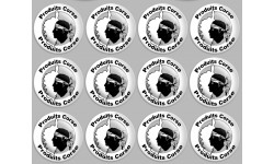 Produits Corse carte - 12fois 5cm - Sticker/autocollant