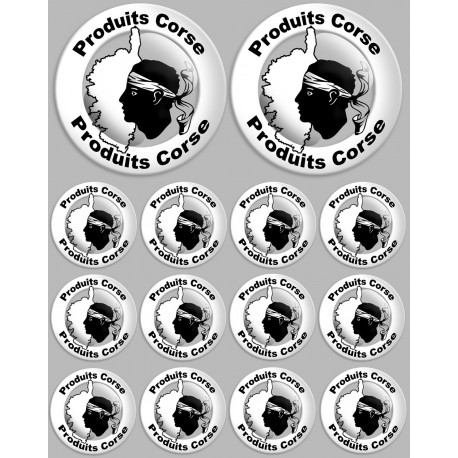 Produits Corse carte - 2fois 10cm / 12fois 5cm - Sticker/autocollant