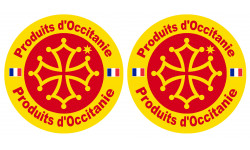 Produits d'Occitanie -  2 stickers 10cm - Sticker/autocollant