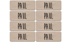 Prénom Paul - 8 stickers de 5x2cm - Sticker/autocollant