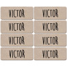 Prénom Victor - 8 stickers de 5x2cm - Sticker/autocollant