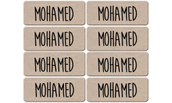 Prénom Mohamed - 8 stickers de 5x2cm - Sticker/autocollant