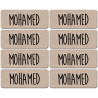 Prénom Mohamed - 8 stickers de 5x2cm - Sticker/autocollant