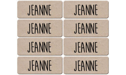 Prénom Jeanne - 8 stickers de 5x2cm - Sticker/autocollant