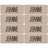 Prénom Jeanne - 8 stickers de 5x2cm - Sticker/autocollant