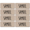 Prénom Samuel - 8 stickers de 5x2cm - Sticker/autocollant