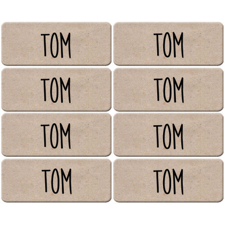 Prénom Tom - 8 stickers de 5x2cm - Sticker/autocollant