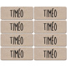 Prénom Timéo - 8 stickers de 5x2cm - Sticker/autocollant