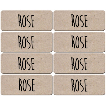 Prénom Rose - 8 stickers de 5x2cm - Sticker/autocollant