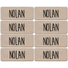 Prénom Nolan - 8 stickers de 5x2cm - Sticker/autocollant