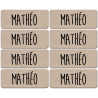 Prénom Mathéo - 8 stickers de 5x2cm - Sticker/autocollant