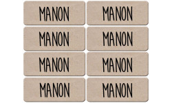 Prénom Manon - 8 stickers de 5x2cm - Sticker/autocollant