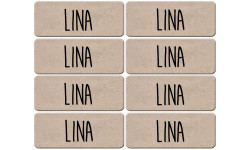 Prénom Lina - 8 stickers de 5x2cm - Sticker/autocollant