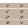 Prénom Liam - 8 stickers de 5x2cm - Sticker/autocollant