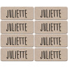 Prénom Juliette - 8 stickers de 5x2cm - Sticker/autocollant