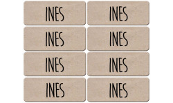 Prénom Inés - 8 stickers de 5x2cm - Sticker/autocollant