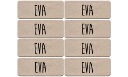 Prénom Eva - 8 stickers de 5x2cm - Sticker/autocollant