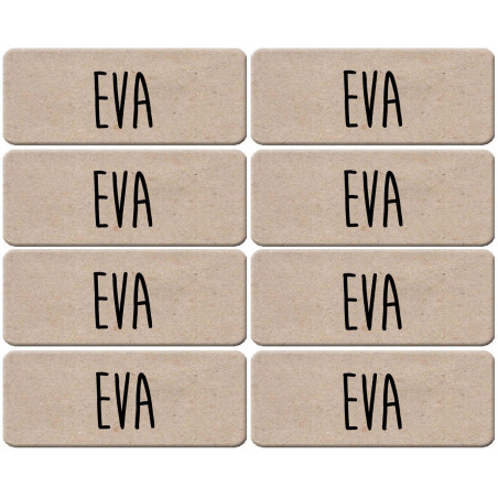 Prénom Eva - 8 stickers de 5x2cm - Sticker/autocollant