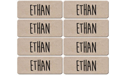 Prénom Ethan - 8 stickers de 5x2cm - Sticker/autocollant