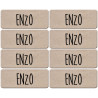 Prénom Enzo - 8 stickers de 5x2cm - Sticker/autocollant