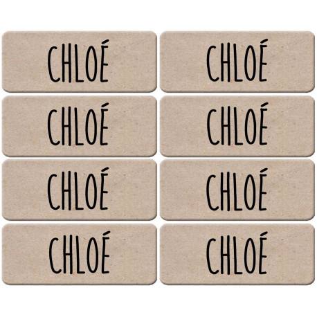 Prénom Chloé - 8 stickers de 5x2cm - Sticker/autocollant