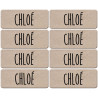 Prénom Chloé - 8 stickers de 5x2cm - Sticker/autocollant