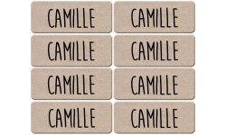 Prénom Camille - 8 stickers de 5x2cm - Sticker/autocollant