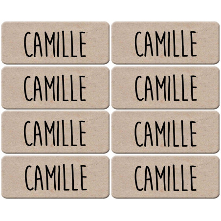 Prénom Camille - 8 stickers de 5x2cm - Sticker/autocollant