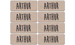 Prénom Arthur - 8 stickers de 5x2cm - Sticker/autocollant