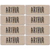 Prénom Arthur - 8 stickers de 5x2cm - Sticker/autocollant