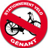 stationnement vélo gênant - 15cm - Sticker/autocollant