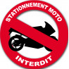 stationnement moto interdit - 20cm - Sticker/autocollant