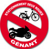 stationnement 2 roues gênant - 20cm - Sticker/autocollant